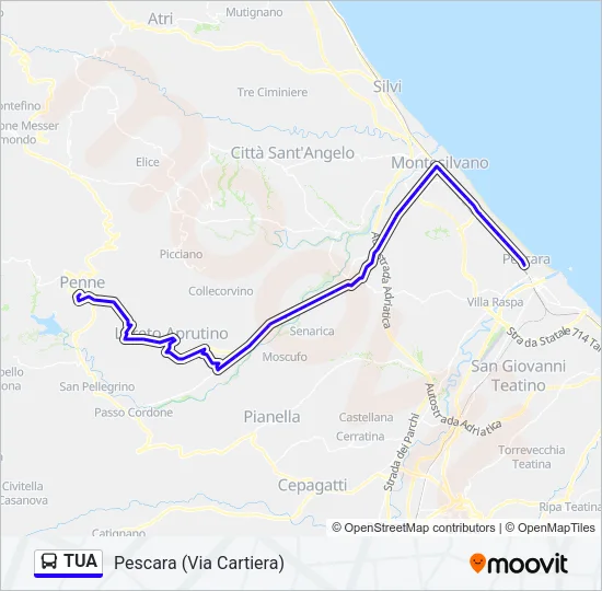 TUA Bus Line Map