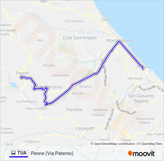 TUA Bus Line Map