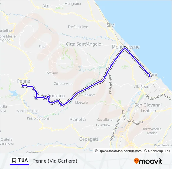 TUA Bus Line Map