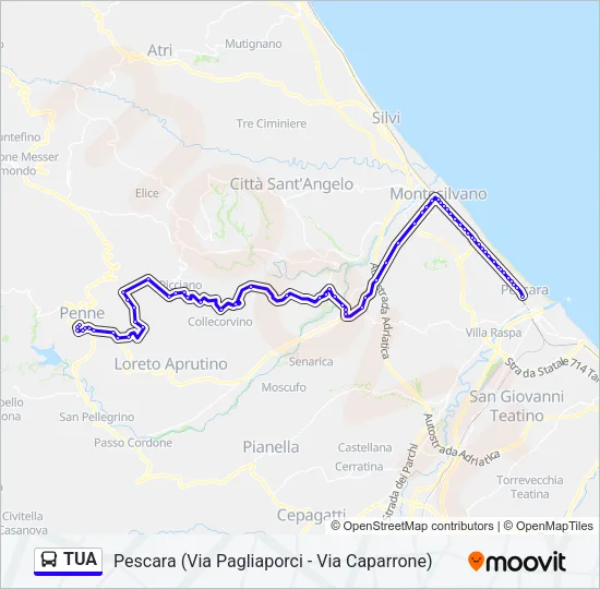TUA Bus Line Map