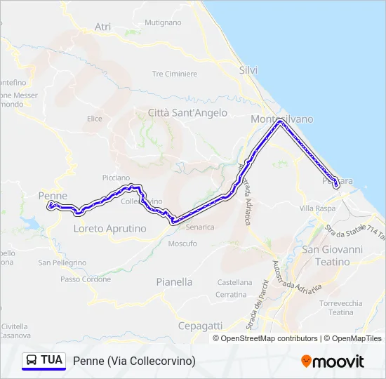 TUA Bus Line Map