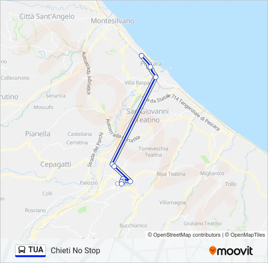 TUA Bus Line Map