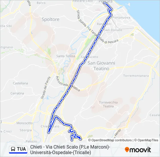 TUA Bus Line Map
