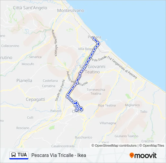 TUA Bus Line Map