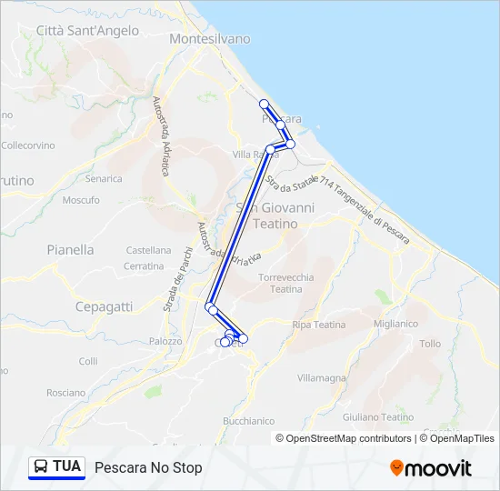 TUA Bus Line Map
