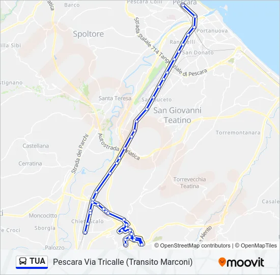 TUA Bus Line Map