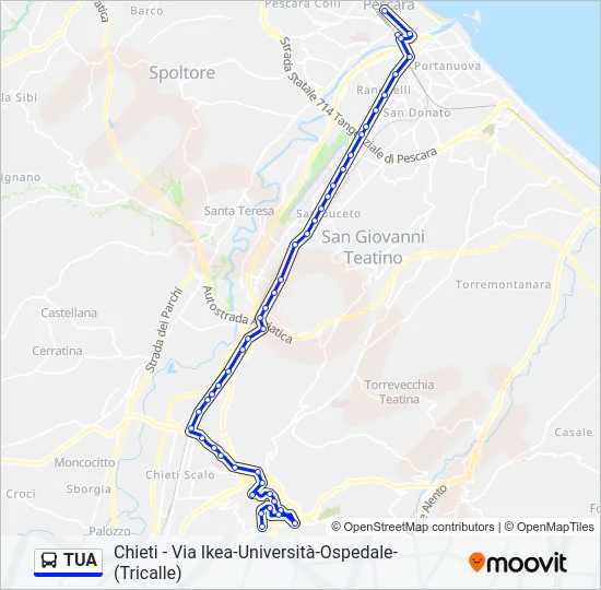 TUA Bus Line Map