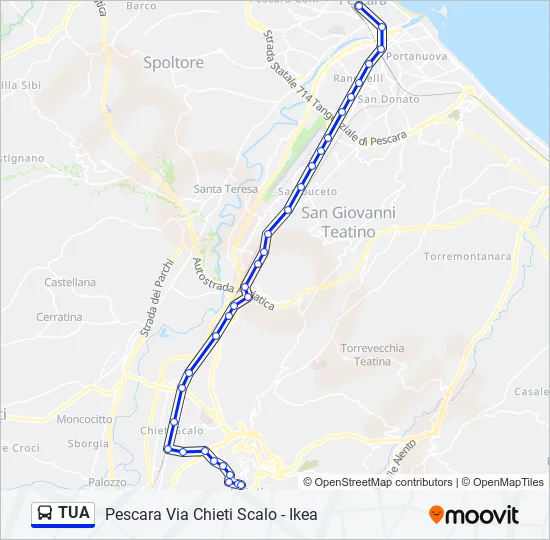TUA Bus Line Map
