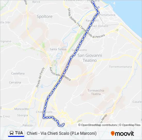 TUA Bus Line Map