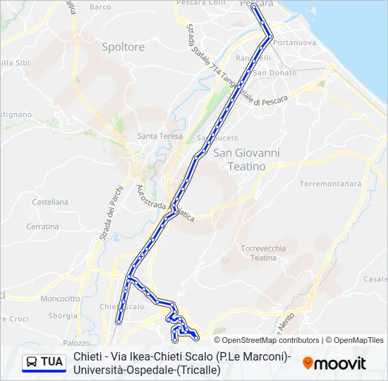 TUA Bus Line Map