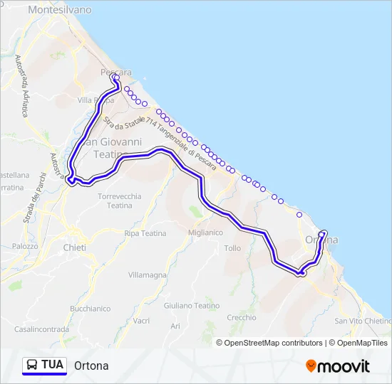 TUA Bus Line Map