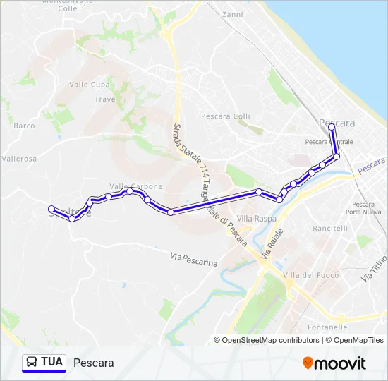 TUA Bus Line Map
