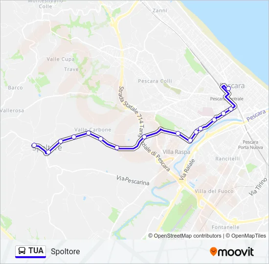 TUA Bus Line Map