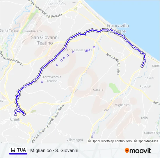 TUA Bus Line Map