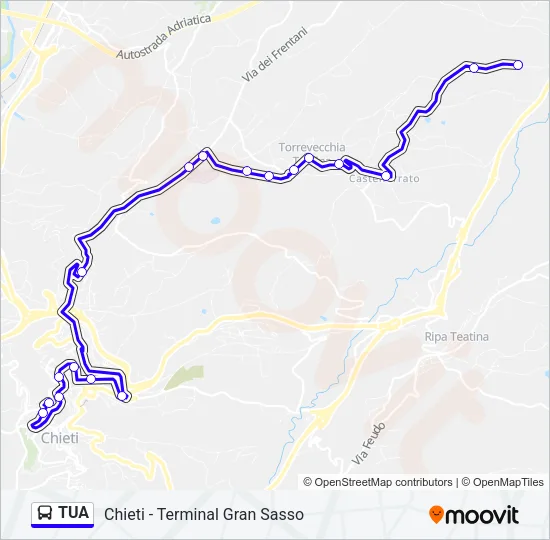 TUA Bus Line Map