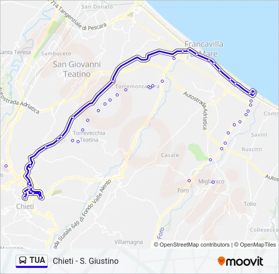 TUA Bus Line Map