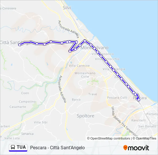 TUA Bus Line Map