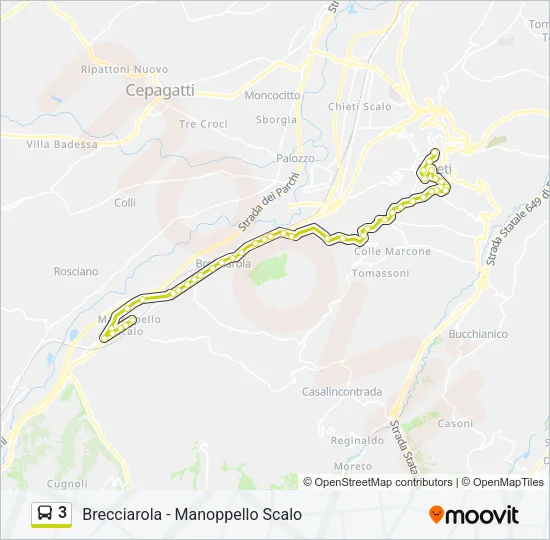 3 Bus Line Map