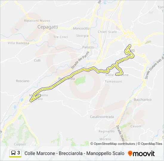 3 Bus Line Map