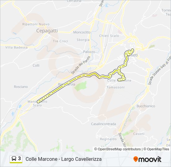 3 bus Line Map