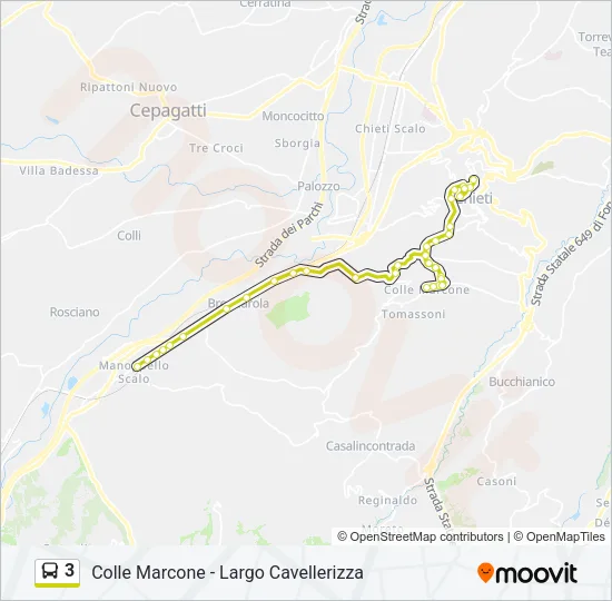 3 Bus Line Map