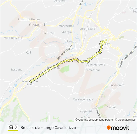 3 Bus Line Map