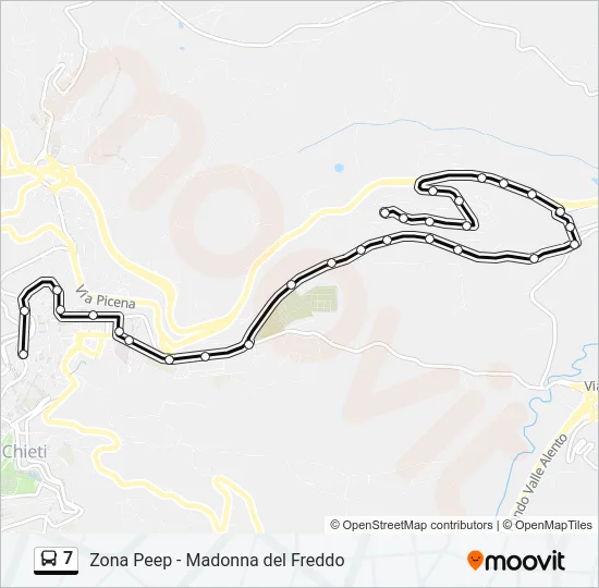 7 Bus Line Map