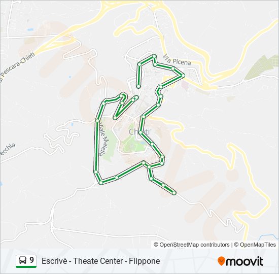 9 bus Line Map