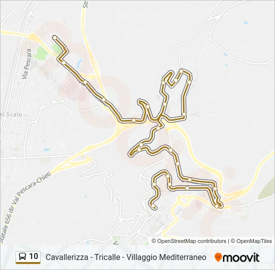 10 Bus Line Map