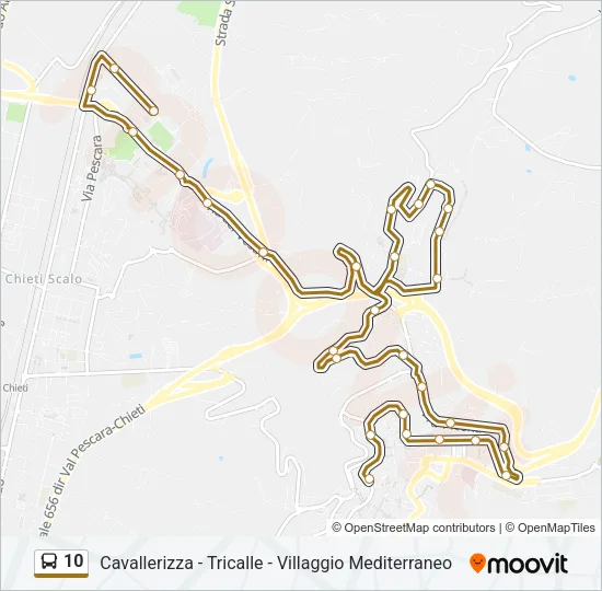 10 Bus Line Map