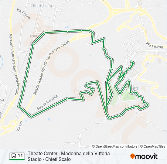 11 bus Line Map