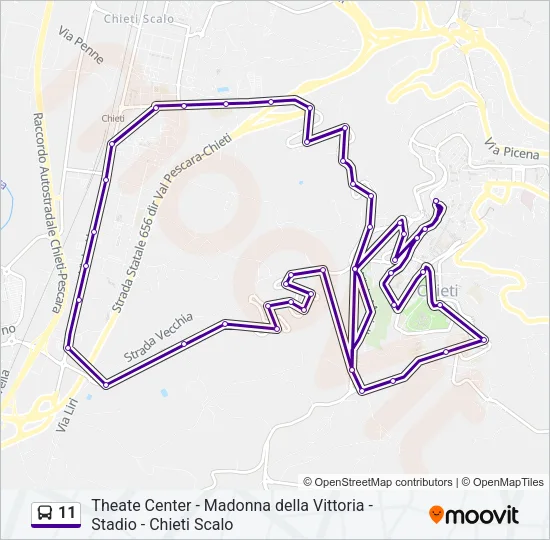 11 Bus Line Map