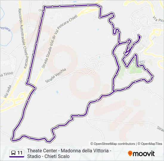 11 Bus Line Map