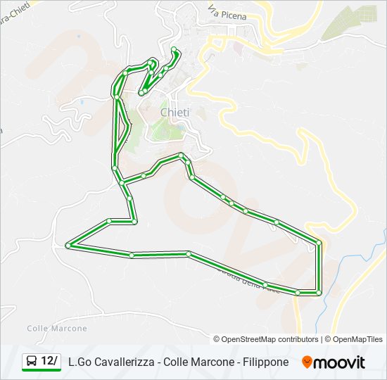 12/ bus Line Map