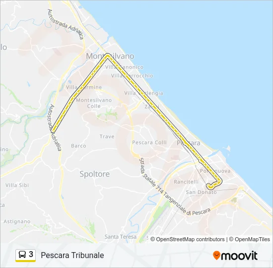 3 Bus Line Map