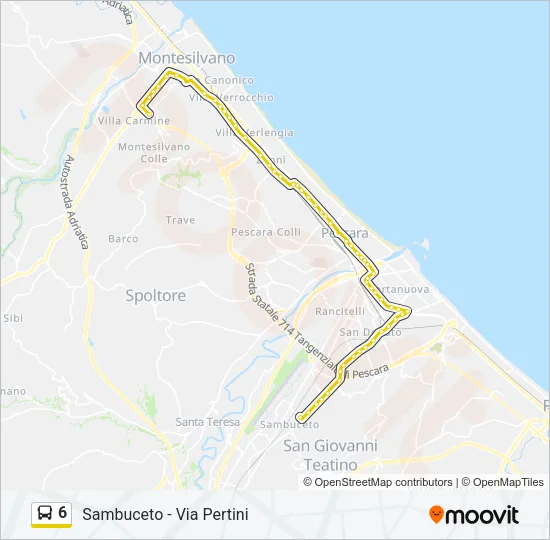 6 Bus Line Map