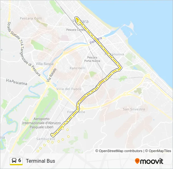 6 Bus Line Map