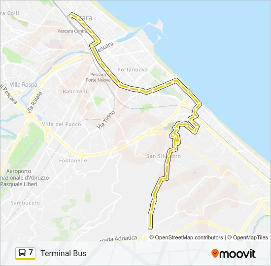7 Bus Line Map