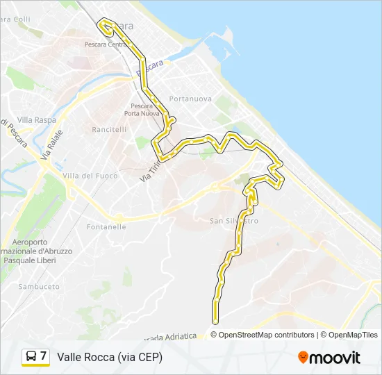 7 Bus Line Map