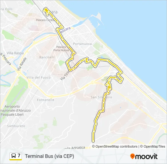 7 Bus Line Map