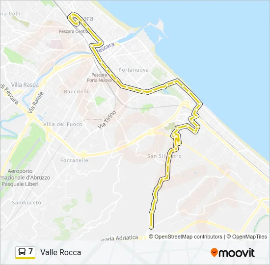 7 Bus Line Map