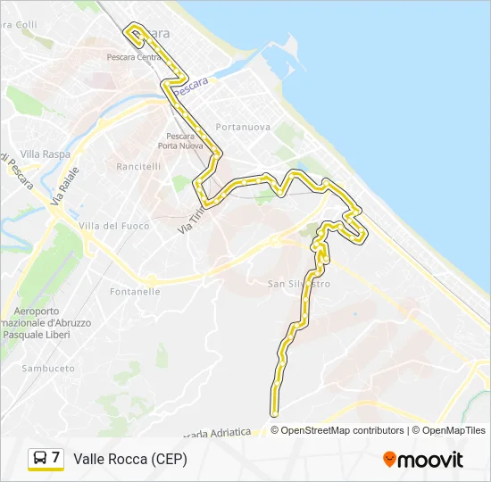 7 Bus Line Map