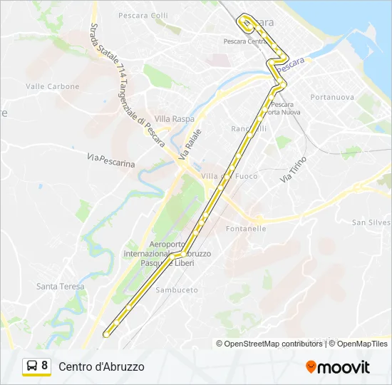 8 Bus Line Map
