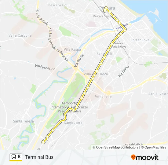 8 Bus Line Map