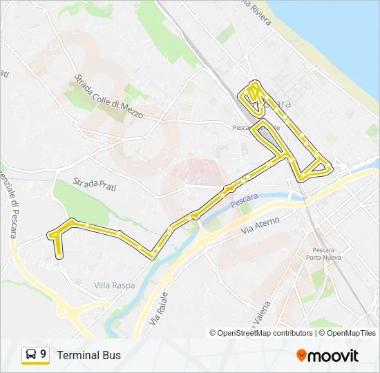 9 Bus Line Map