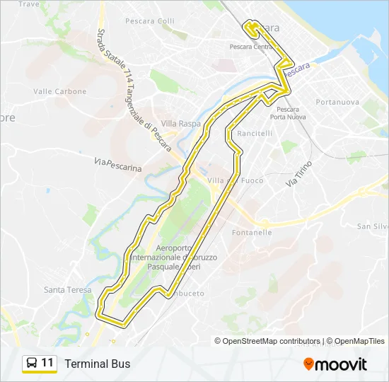 11 Bus Line Map