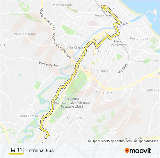 11 Bus Line Map