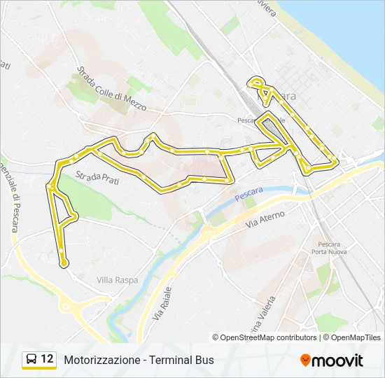 12 Bus Line Map