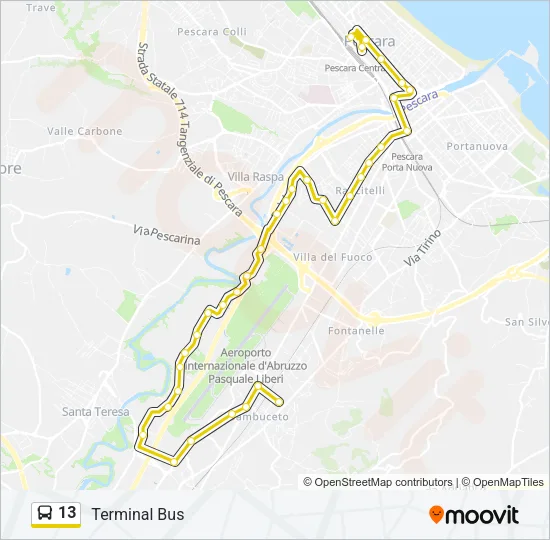 13 Bus Line Map