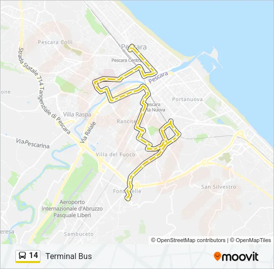 14 Bus Line Map